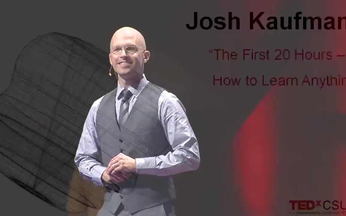 [图]The first 20 hours -- how to learn anything _ Josh Kaufman _ TEDxCSU