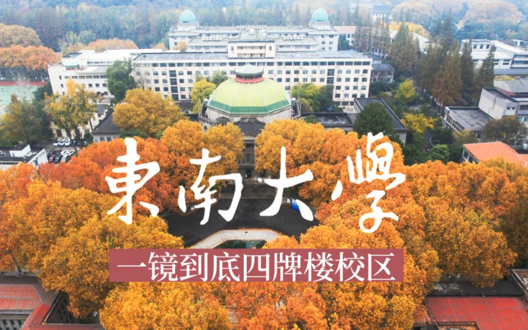 飞越东南大学四牌楼校区(1902)一镜到底ⷥŽŸ国立中央大学ⷥ𝓩‡‘色落叶铺满了大道ⷮŠ东大ⷥ—京ⷹ85ⷩ‡‘秋时节航拍校园哔哩哔哩bilibili