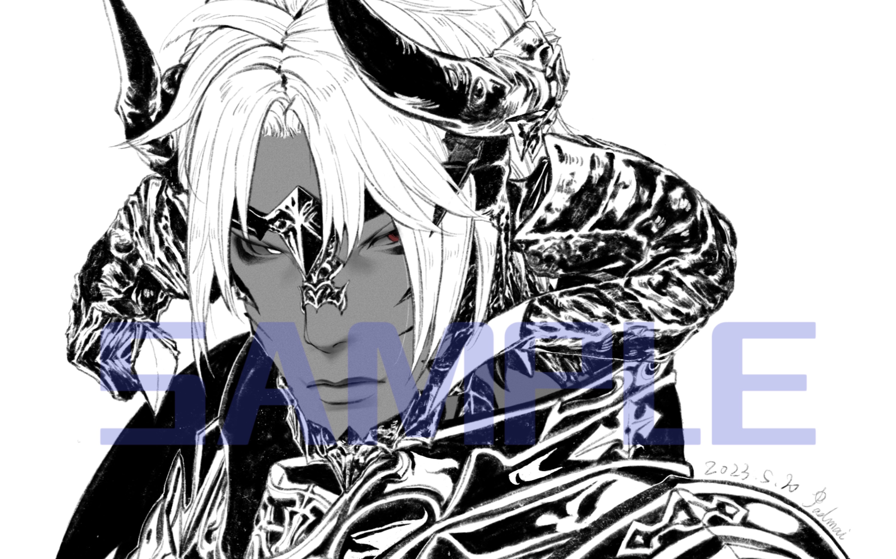 【ff14】【头像稿】敖龙族