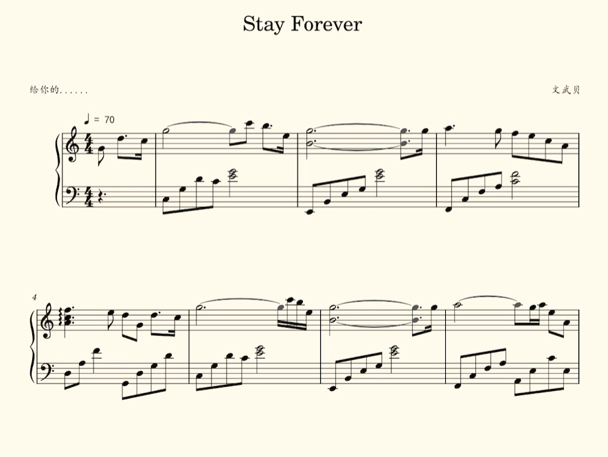 《Stay Forever》永远在这里~钢琴谱分享!#免费琴谱#钢琴谱#钢琴教学#音乐培训#钢琴乐器城#录音棚#编曲制作哔哩哔哩bilibili