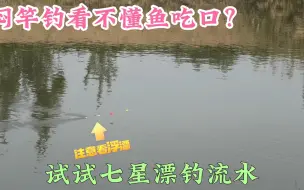 Tải video: 比闷竿钓更灵敏的一种钓法，流水看七星漂钓，浮漂抖动就中鱼