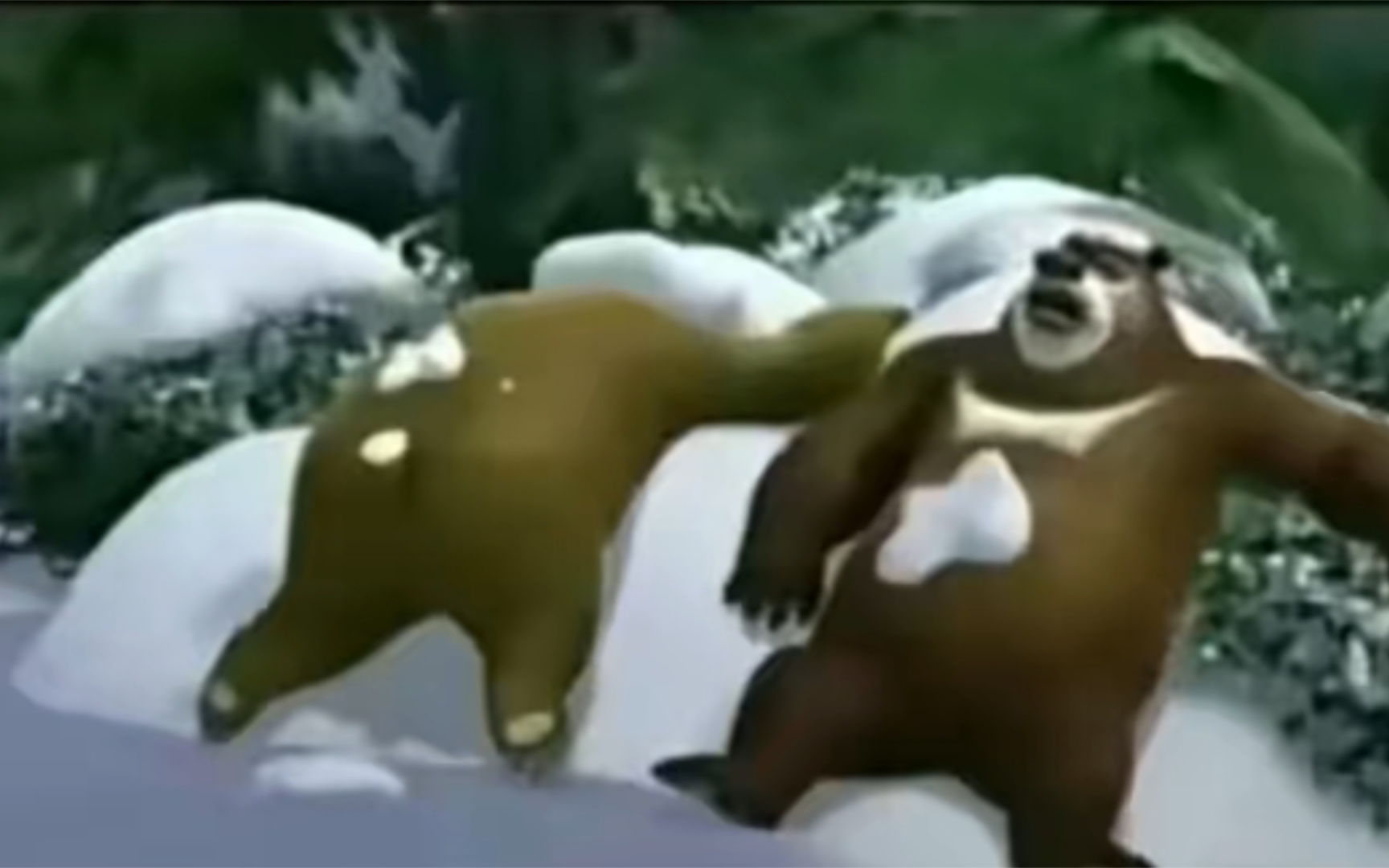 熊大和熊二的激烈战斗