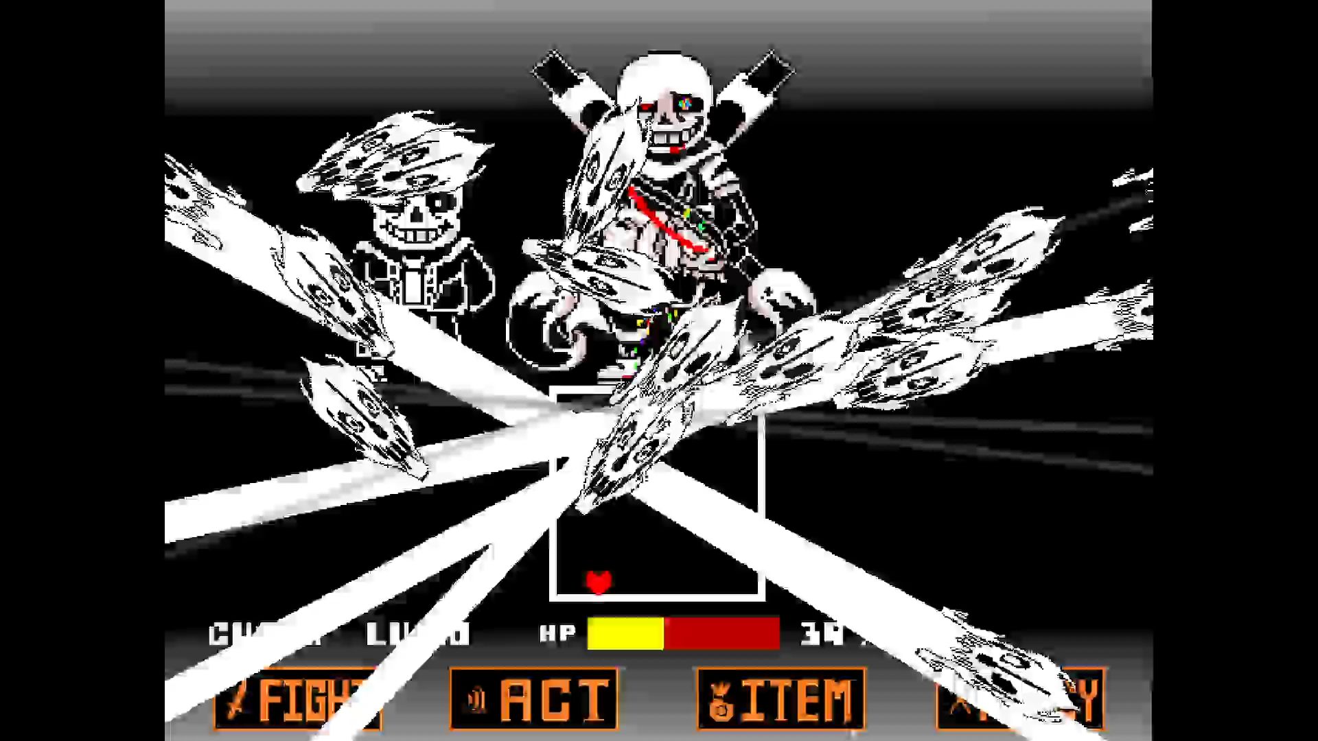 【ink sans phase3】非常难无药的魔改版二笔sans通关