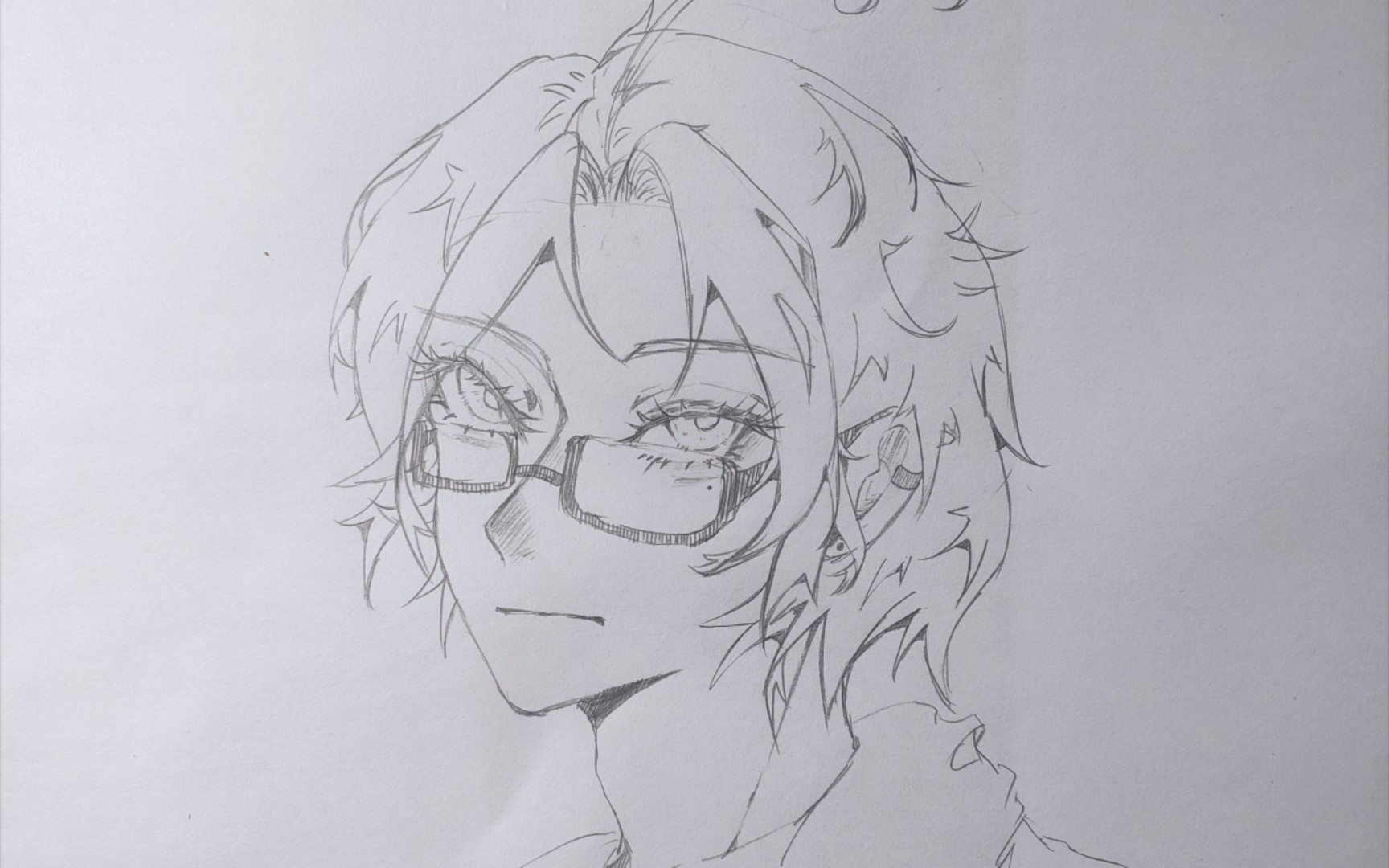 乱画一个马修(拍完视频发现没画眼镜和呆毛)