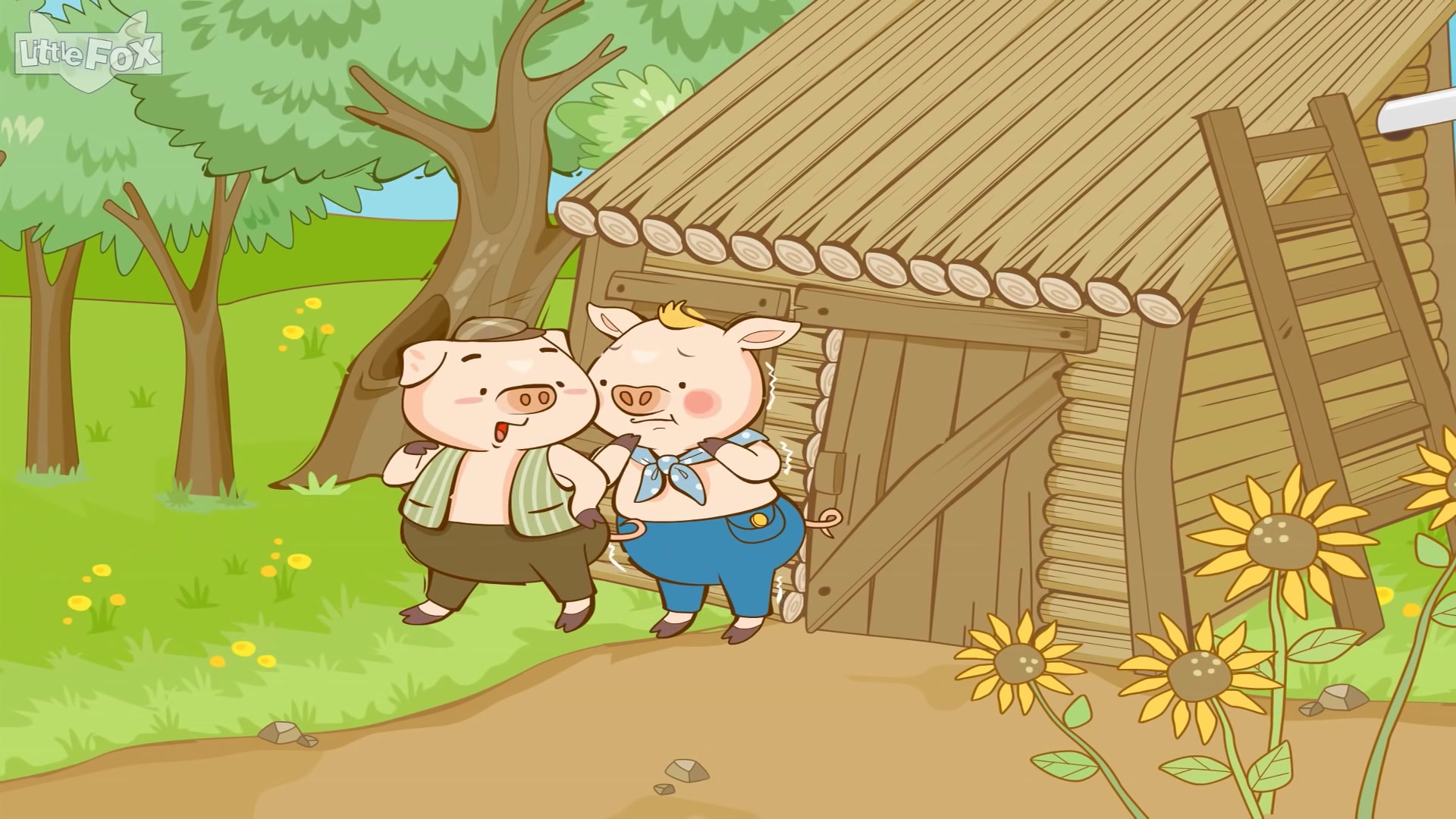 【童话故事】The Three Little Pigs  三只小猪 智斗大灰狼哔哩哔哩bilibili