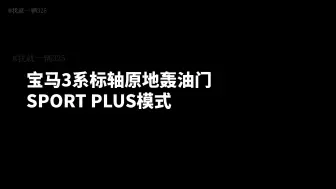 Download Video: 宝马3系标轴sportplus轰油