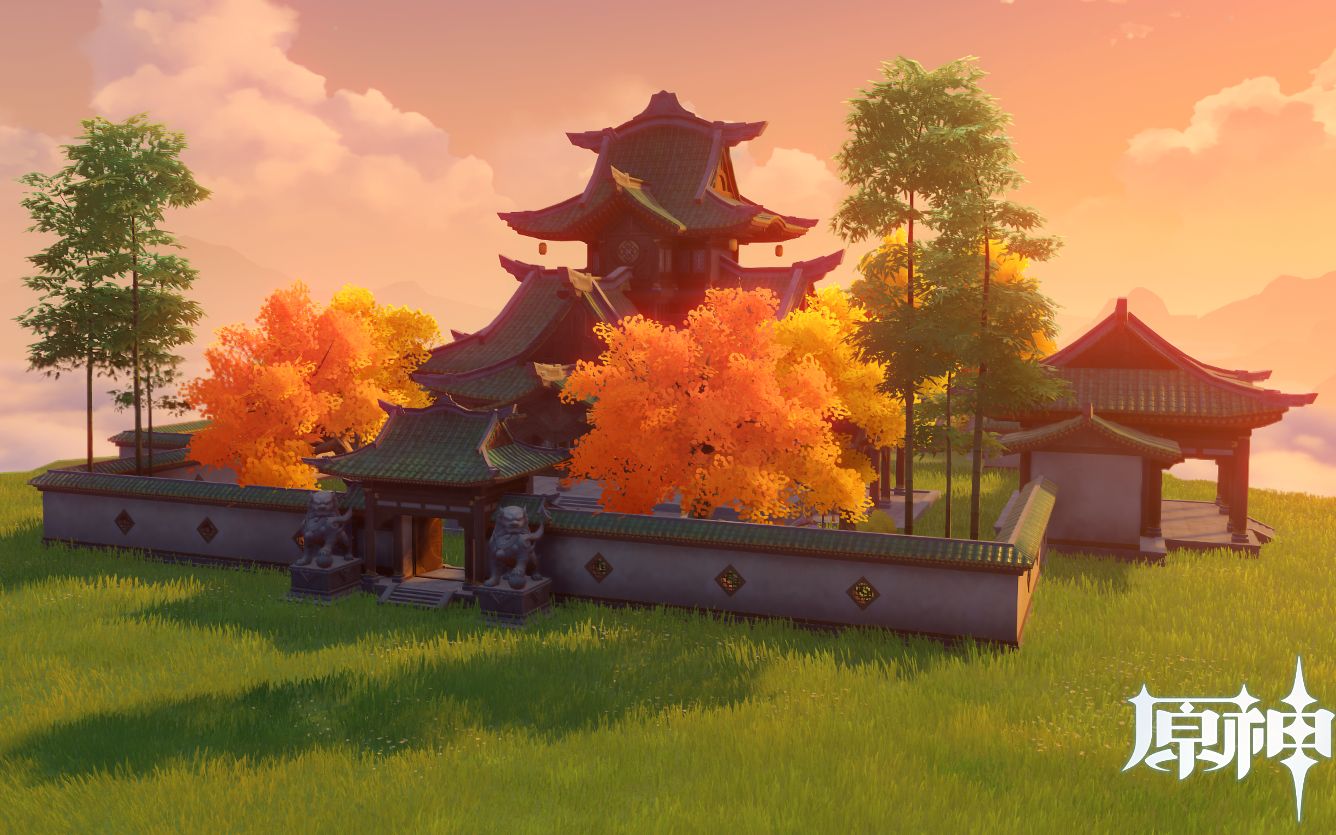 活动作品原神尘歌壶中式庭院家园室外布置