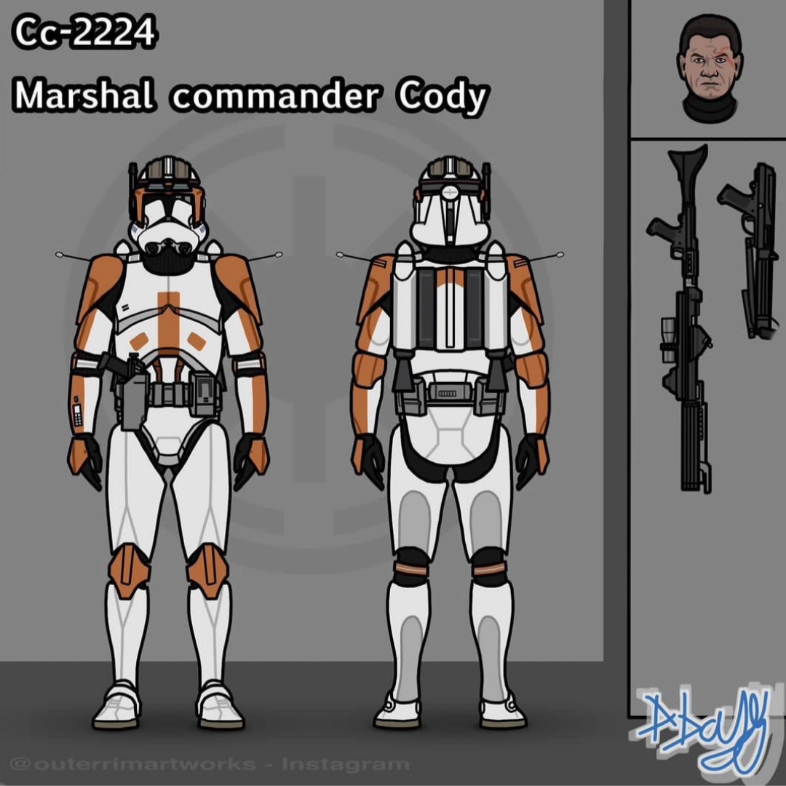 星球大战克隆人科迪指挥官不同时期装备人物图