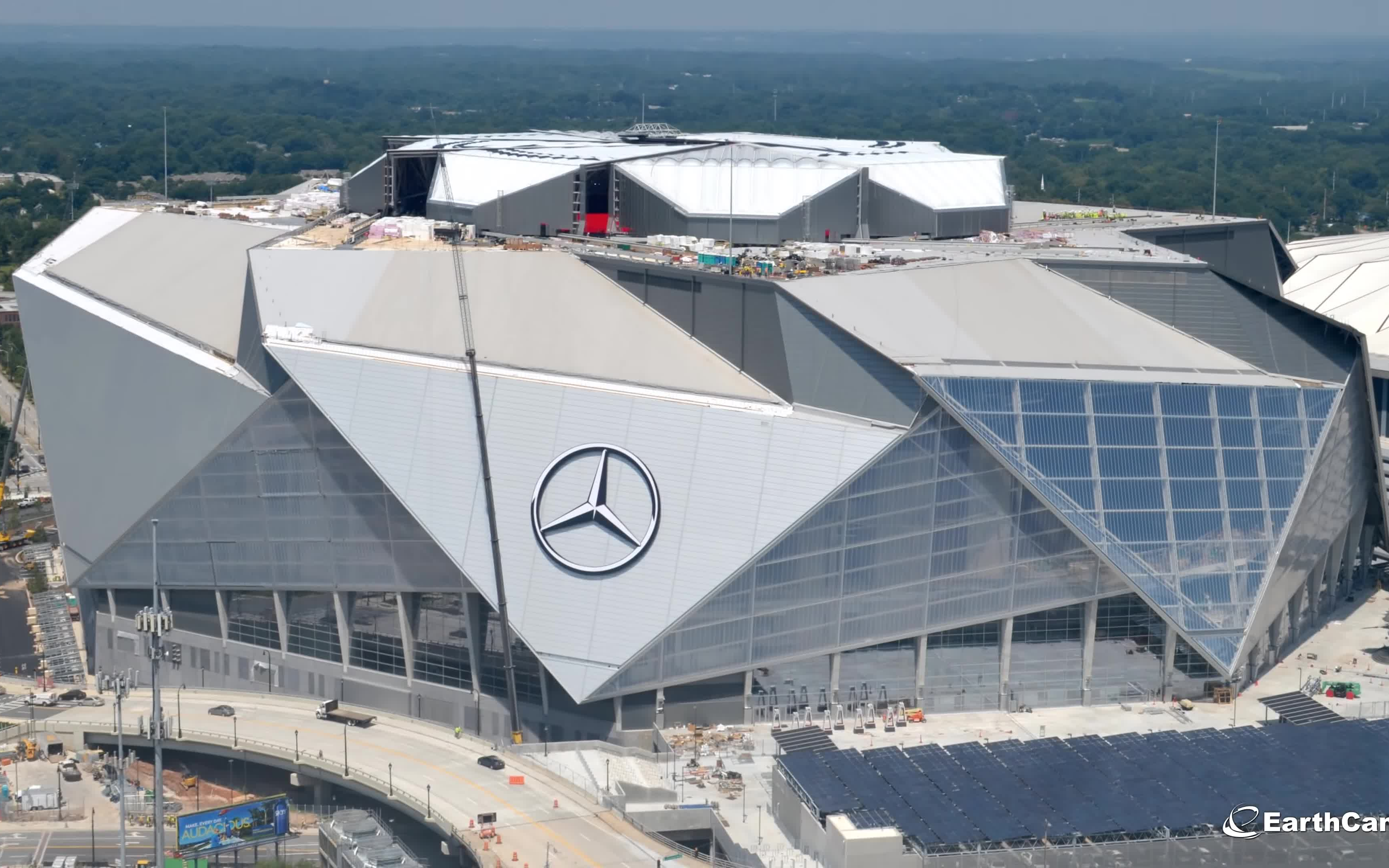 亚特兰大猎鹰梅赛德斯奔驰体育场建设延时摄影