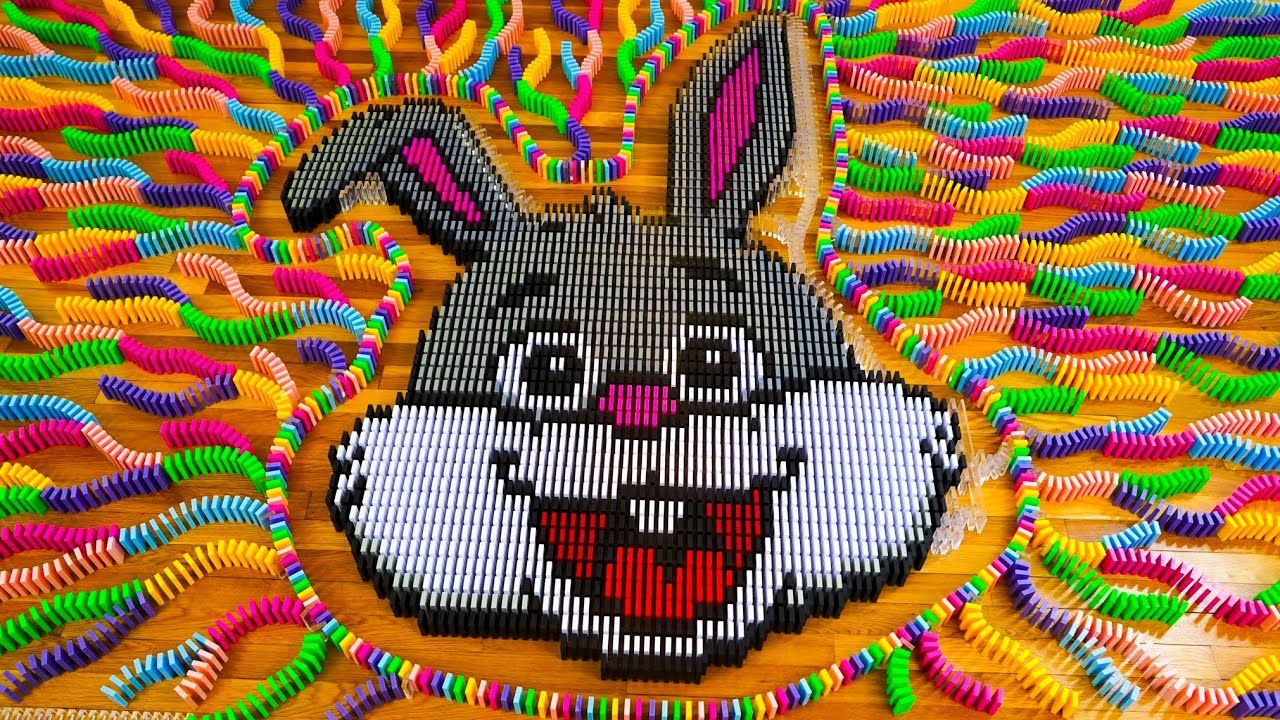 【解压】多米诺骨牌中的复活节兔子! 92