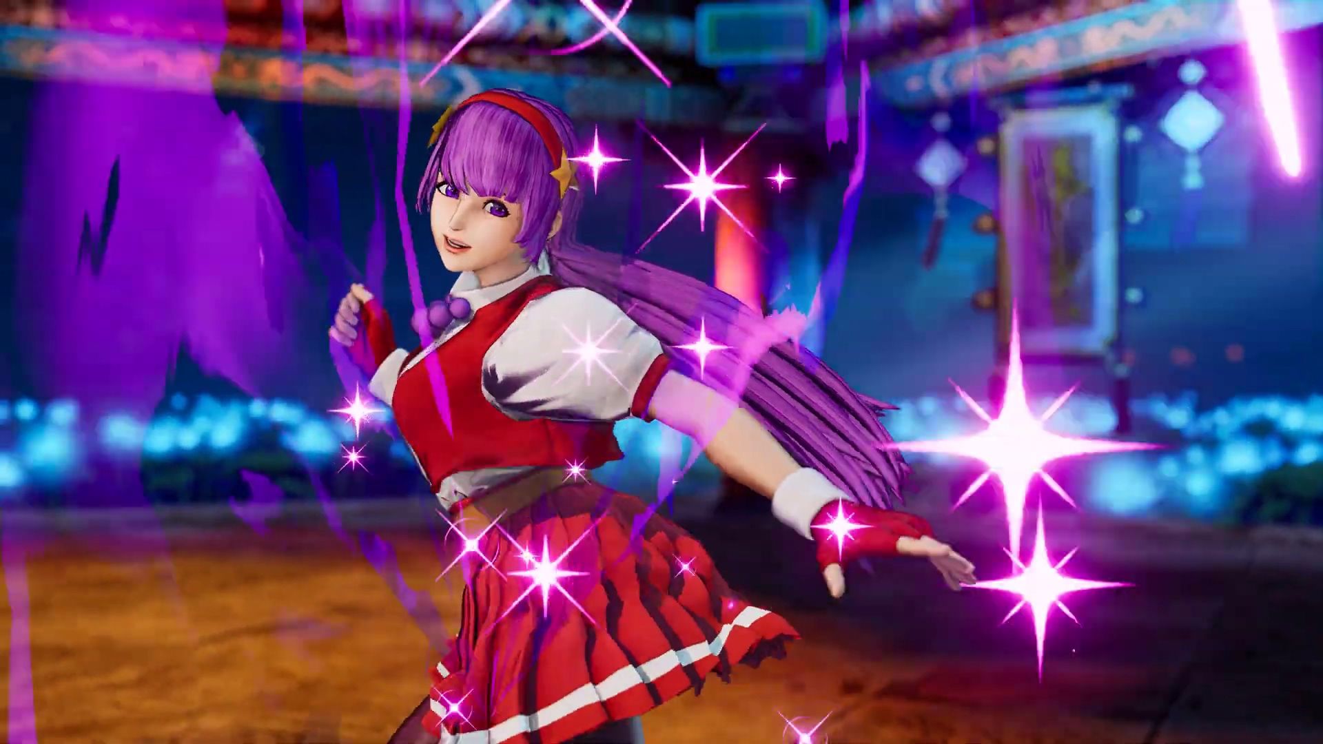 转载油管《拳皇15》kof97版麻宫雅典娜服装mod