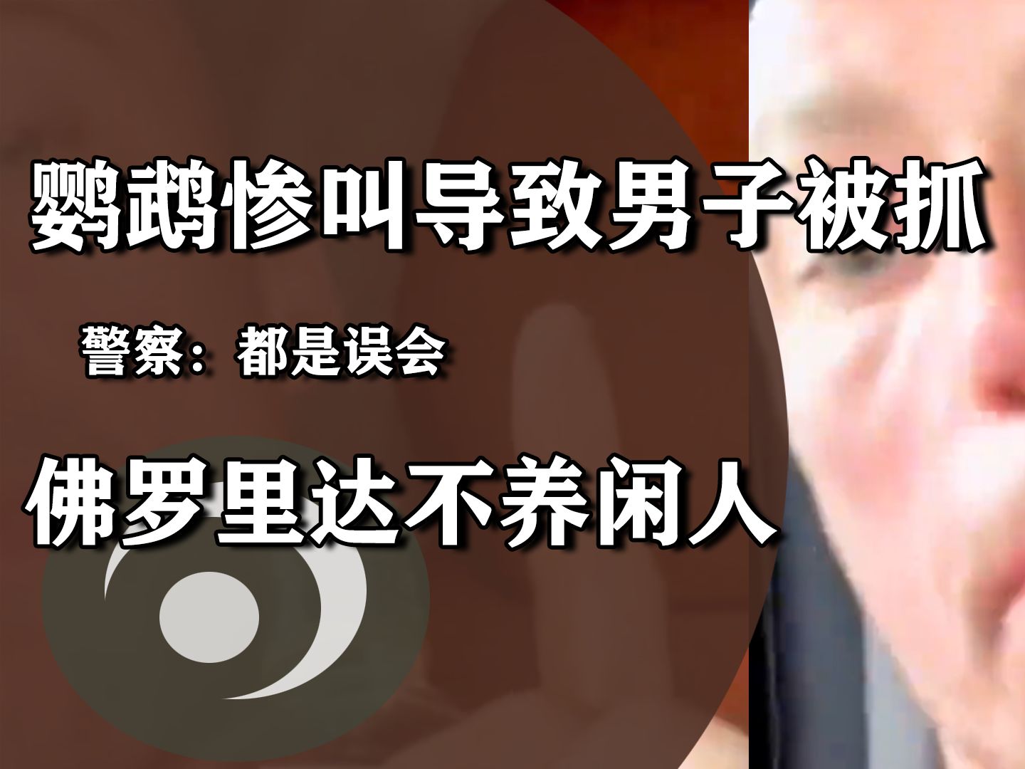 [图]佛罗里达男子房间发出惨叫，被警察上门直接逮捕，都是鹦鹉惹的事