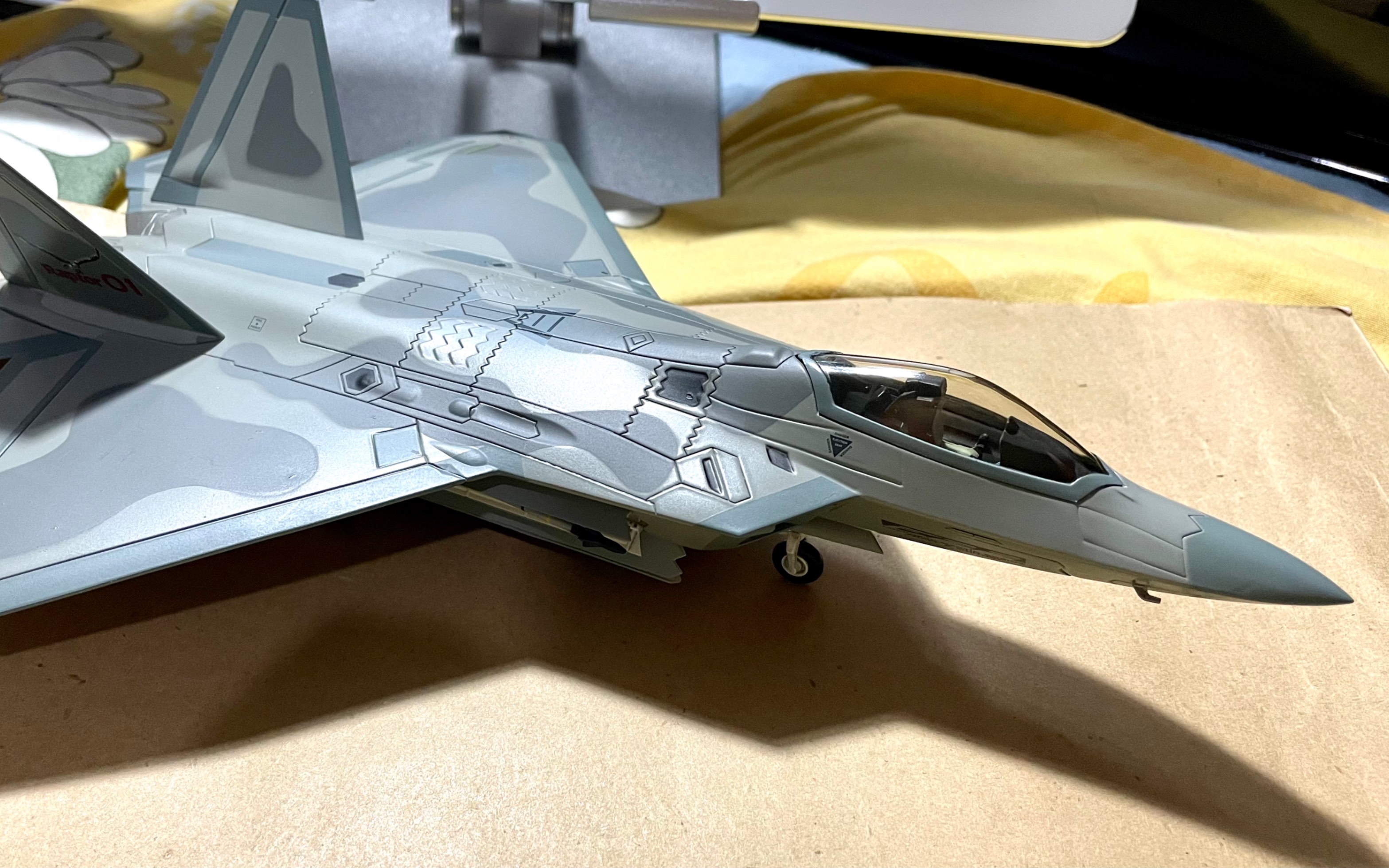 hobbymaster hm f22猛禽战斗机"美国精神"涂装模型分享 f22中的"初号