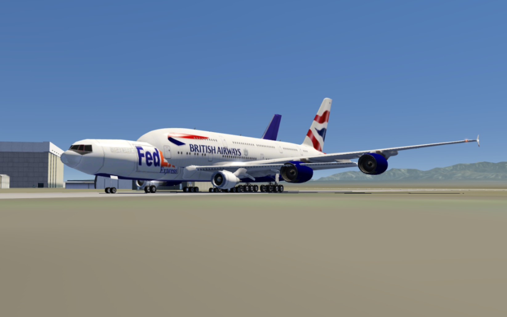 俄航滑行道降落