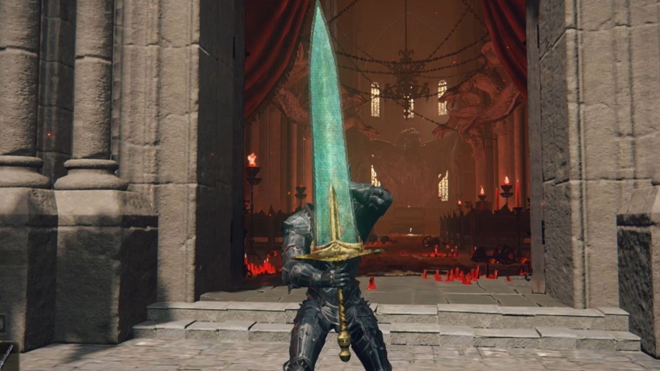 艾尔登法环武器外观mod:月光大剑,适配暗月大剑特效