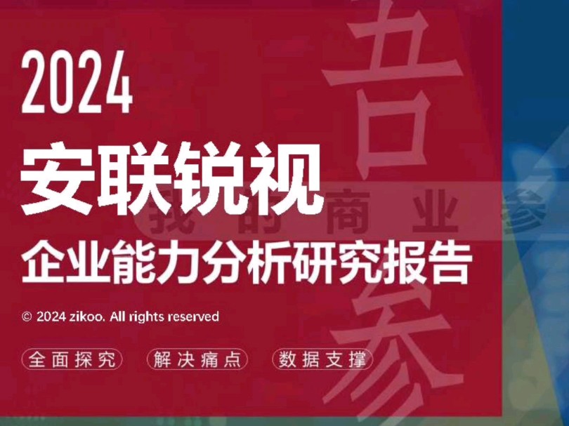 安联锐视——2024企业能力分析研究报告哔哩哔哩bilibili