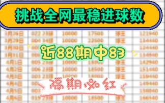 最近节假日有点忙,不定时更新,挑战全网最稳进球数,今日继续更新追红,加油哔哩哔哩bilibili