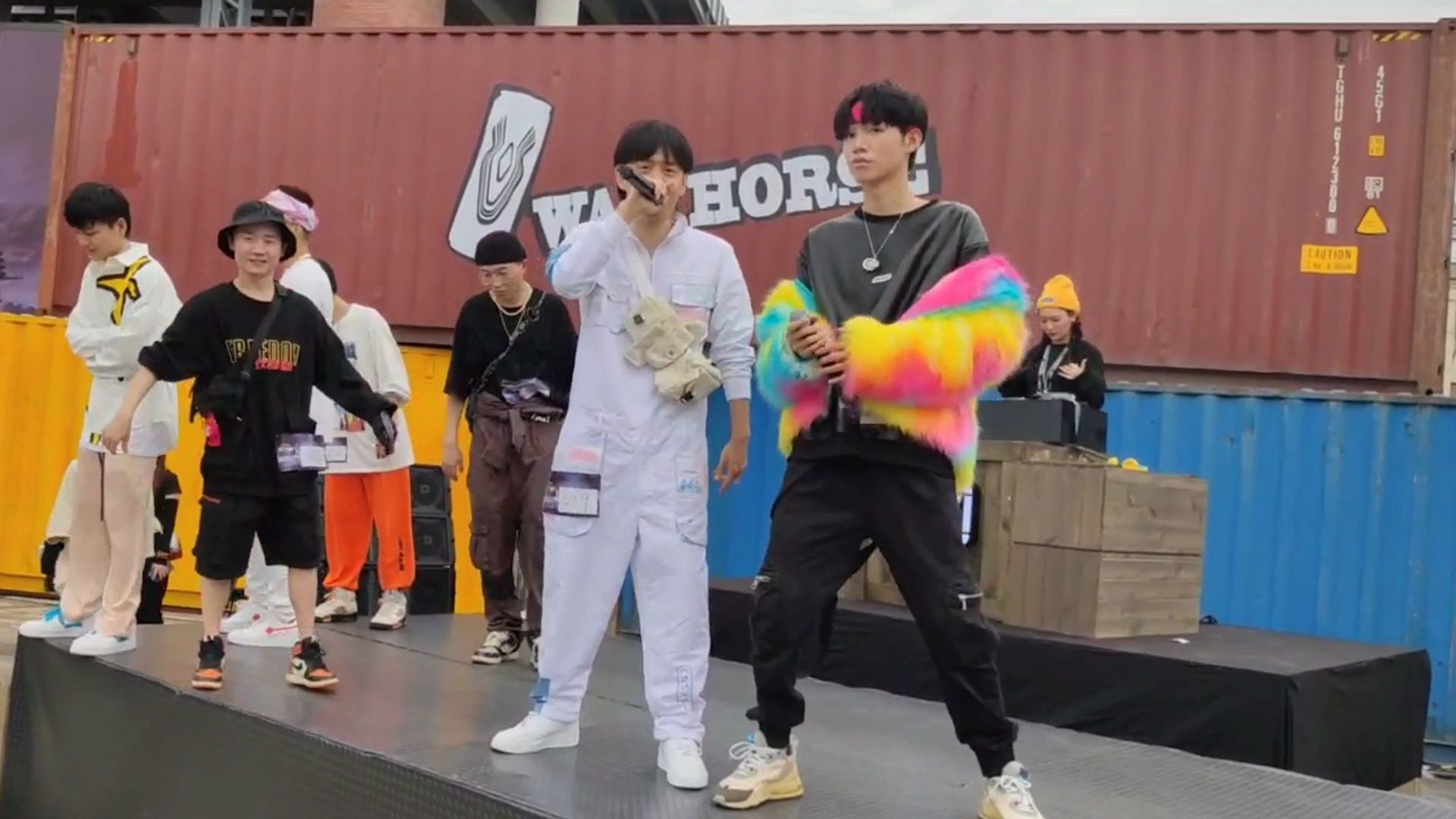 爆音杀手耗刘克辛小丑的freestyle中国新说唱海选录制现场