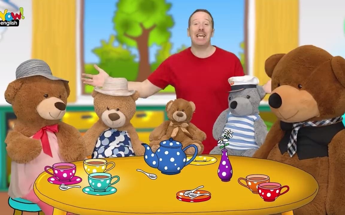 baby teddy bear tea party song for kids with steve and maggie