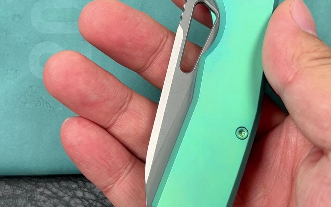 kubey酷备 kb284c vagrant s35vn钢 titanium绿色钛合金手柄折刀