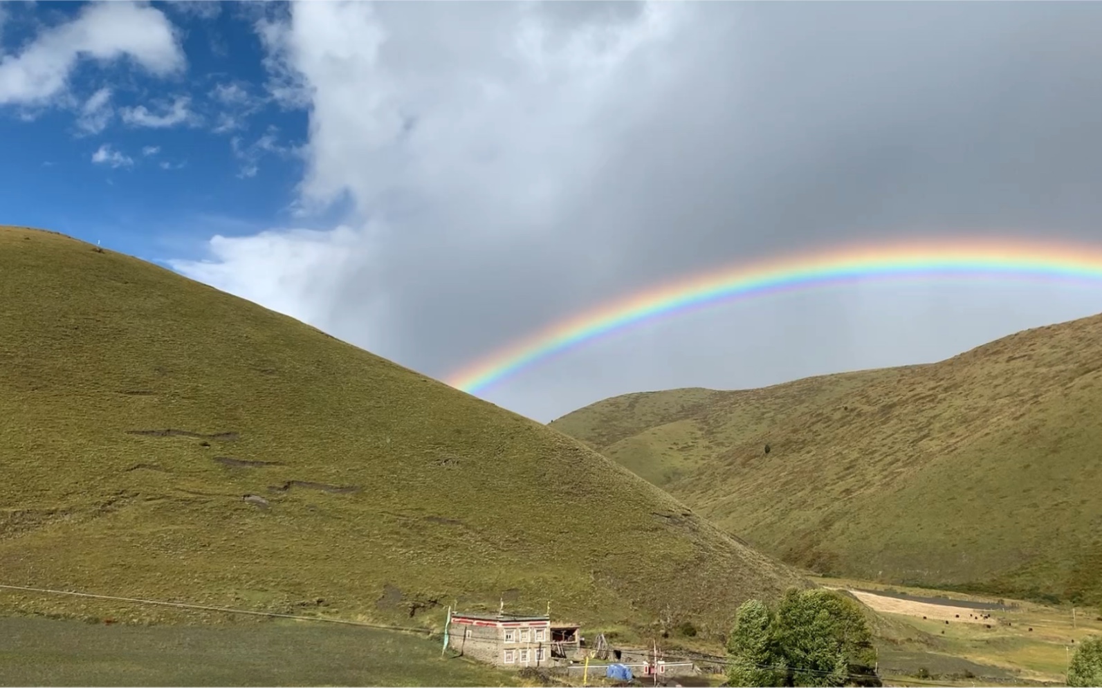 川西美景,偶遇双彩虹
