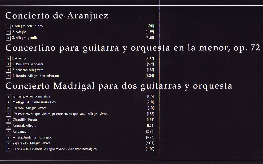 [图]罗德里戈 阿兰胡埃斯协奏曲, 双吉他协奏曲《牧歌》 & 巴卡里塞 A小调吉他小协奏曲