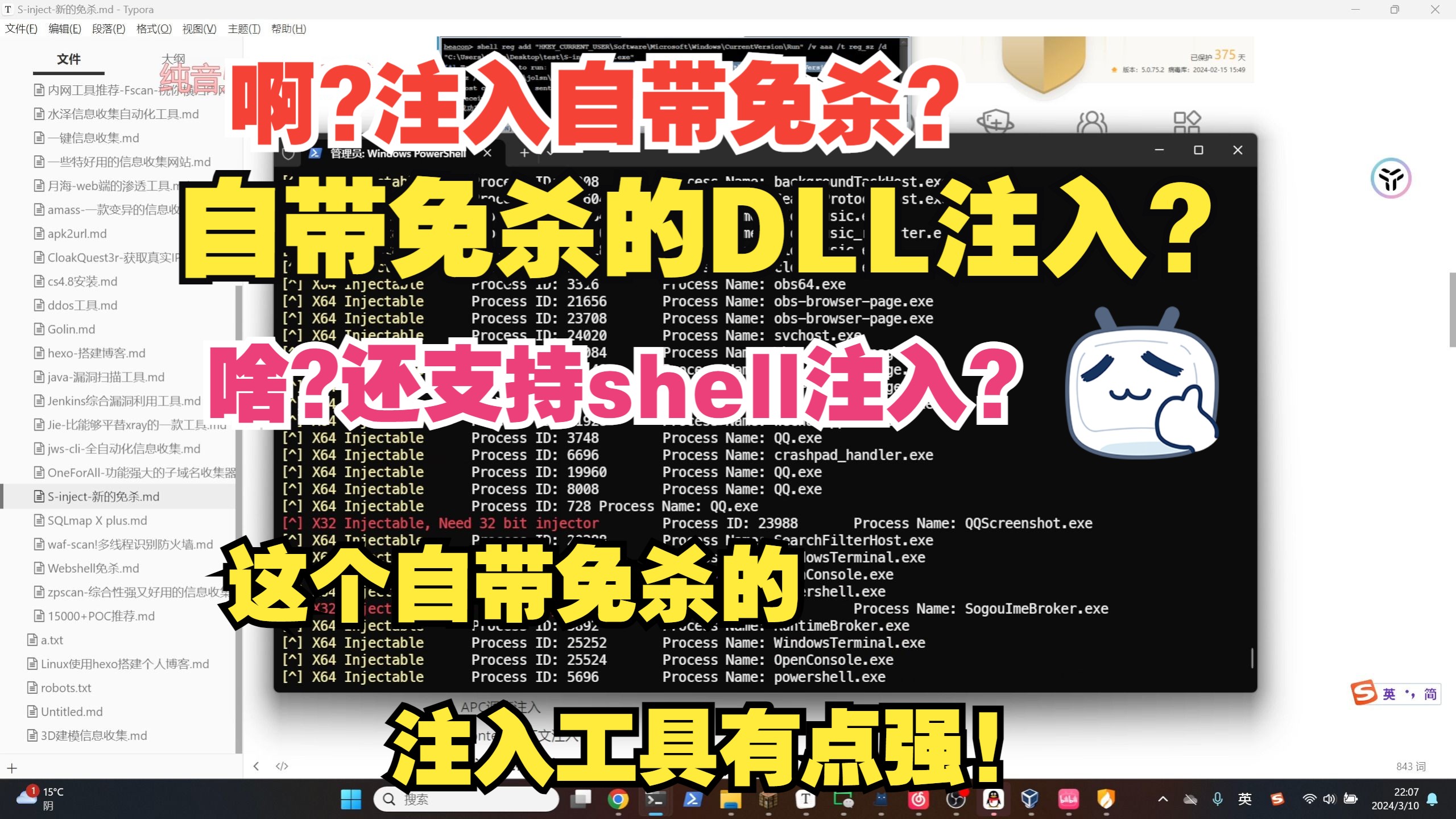 [工具推荐]SinjectDLL+shellcode注入工具哔哩哔哩bilibili