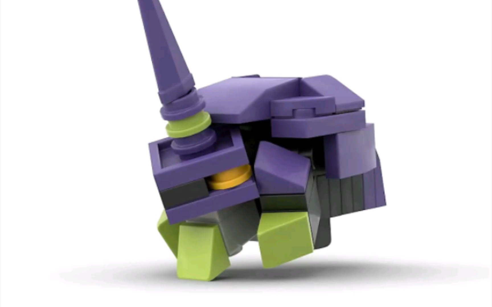 乐高积木eva初号机头雕创意拼搭