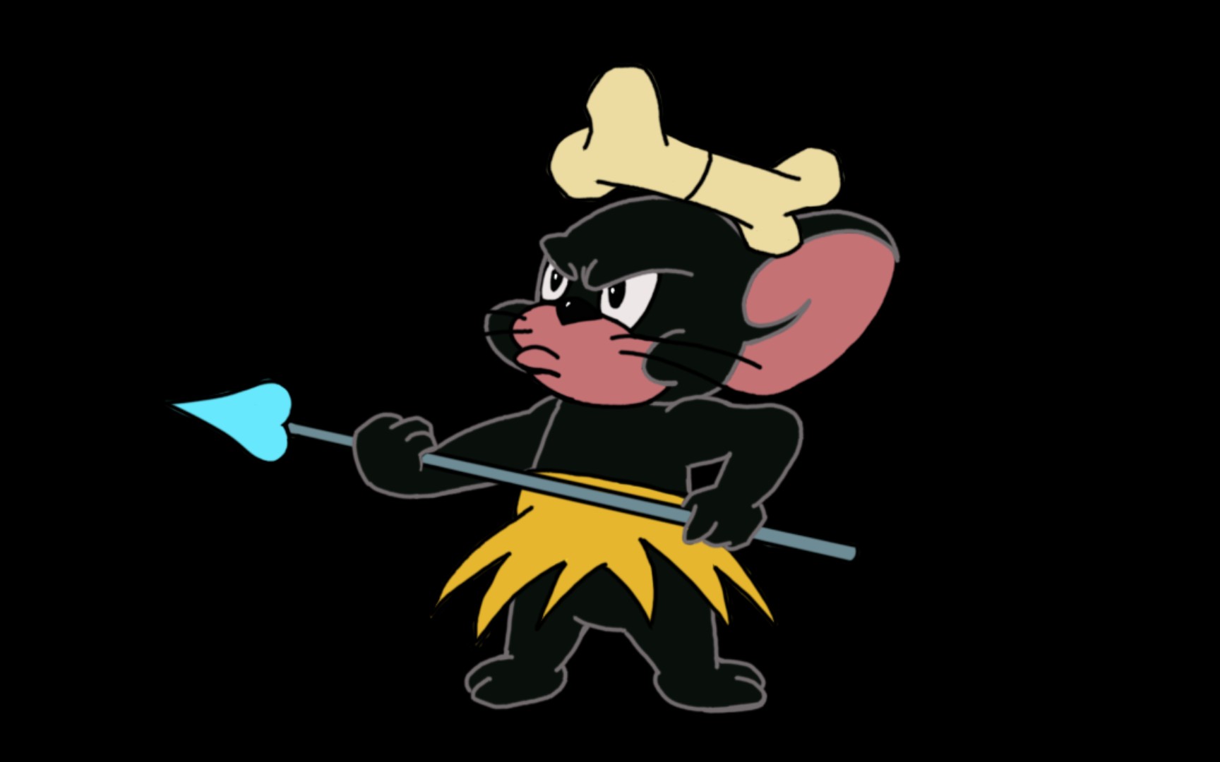 猫和老鼠角色设计大赛参赛:野蛮人杰瑞绘画过程