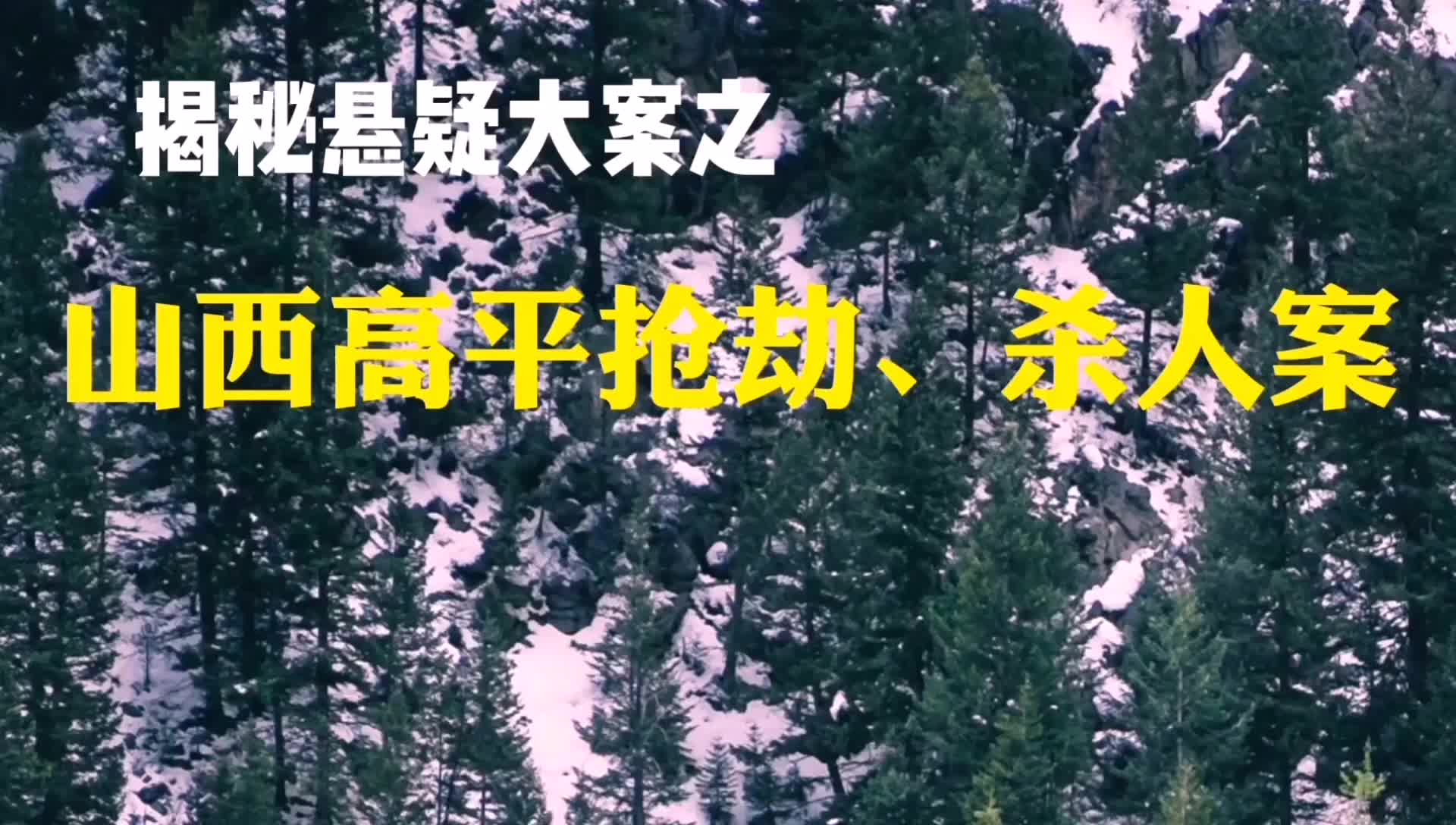 [图]山西高平抢劫、杀人案，连续奋战40小时成功告破｜揭秘悬疑大案