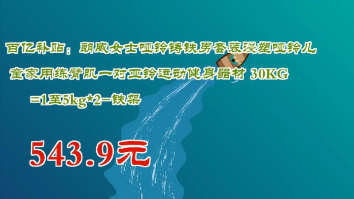 【543.9元】 百亿补贴:朗威女士哑铃铸铁男套装浸塑哑铃儿童家用练臂肌一对亚铃运动健身器材 30KG=1至5kg*2铁架哔哩哔哩bilibili