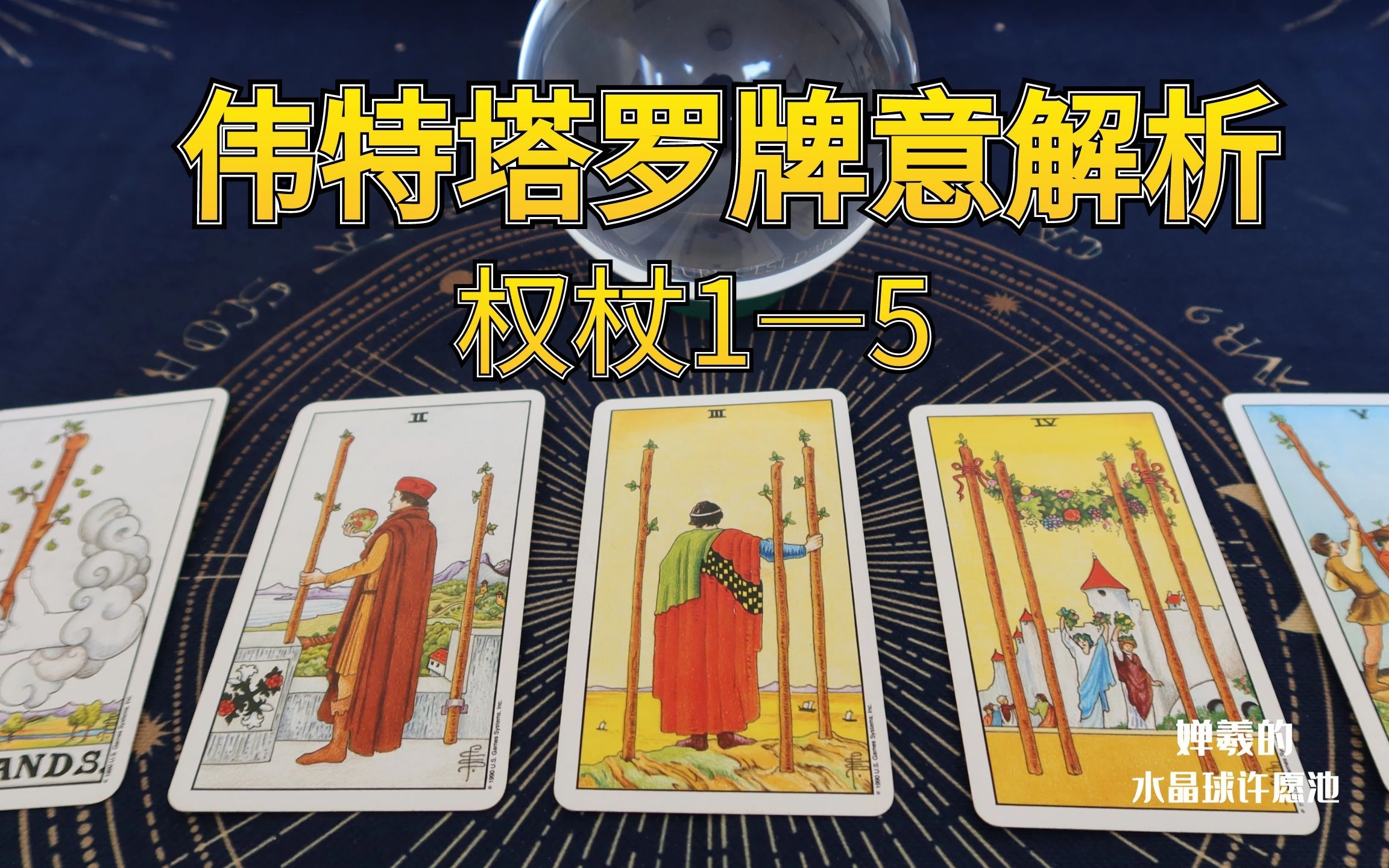 互动视频塔罗占卜老司机婵羲保姆级塔罗教程3权杖元素牌详细解读上集