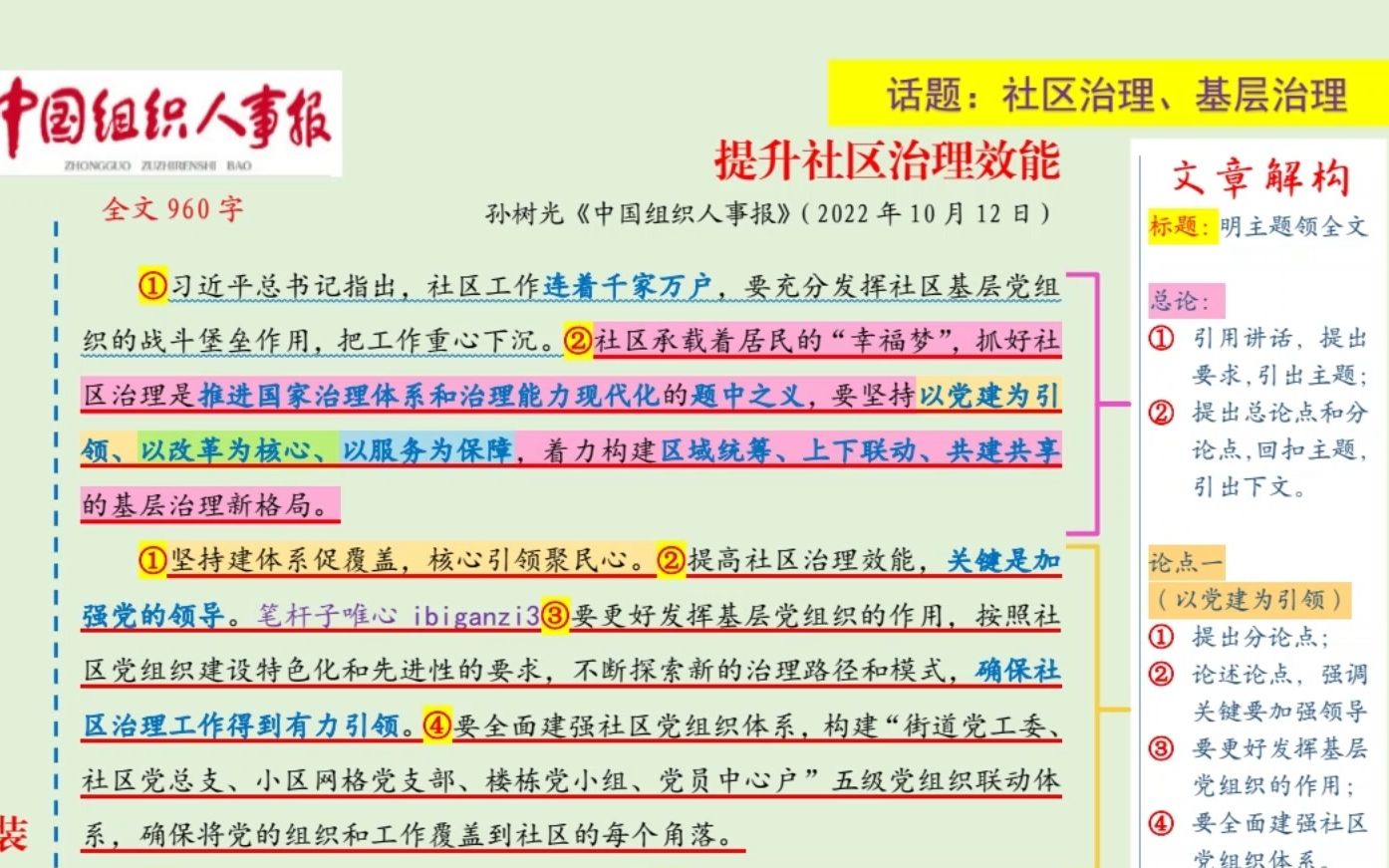 笔杆子|《提升社区治理效能》1108打卡√哔哩哔哩bilibili