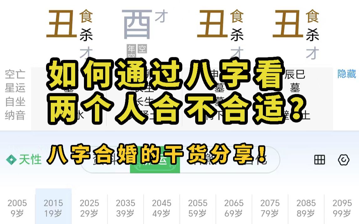 如何通过八字看两个人合不合适? 八字合婚的干货分享!哔哩哔哩bilibili