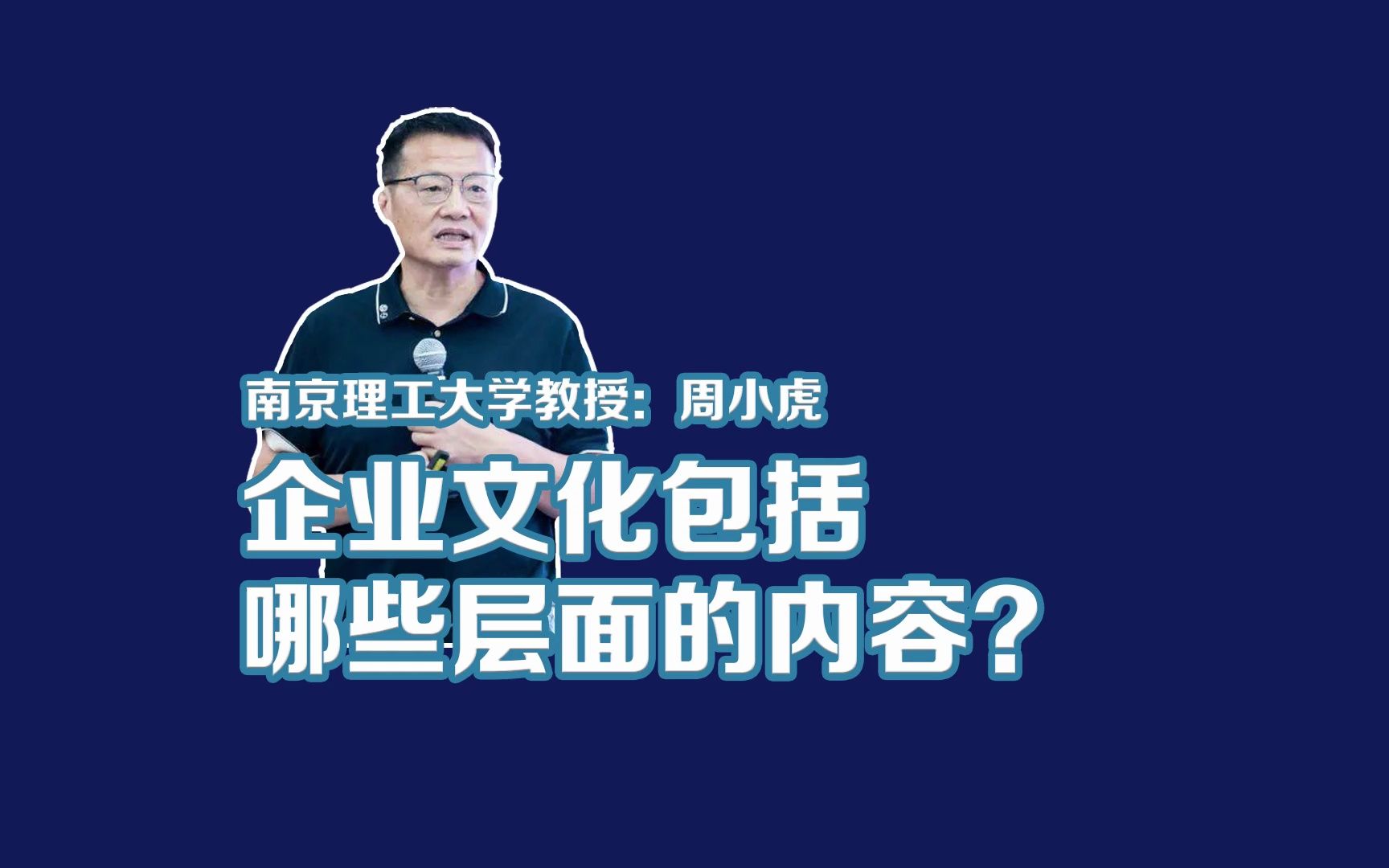 南京理工大学周小虎教授:企业文化包括哪些层面的内容?哔哩哔哩bilibili