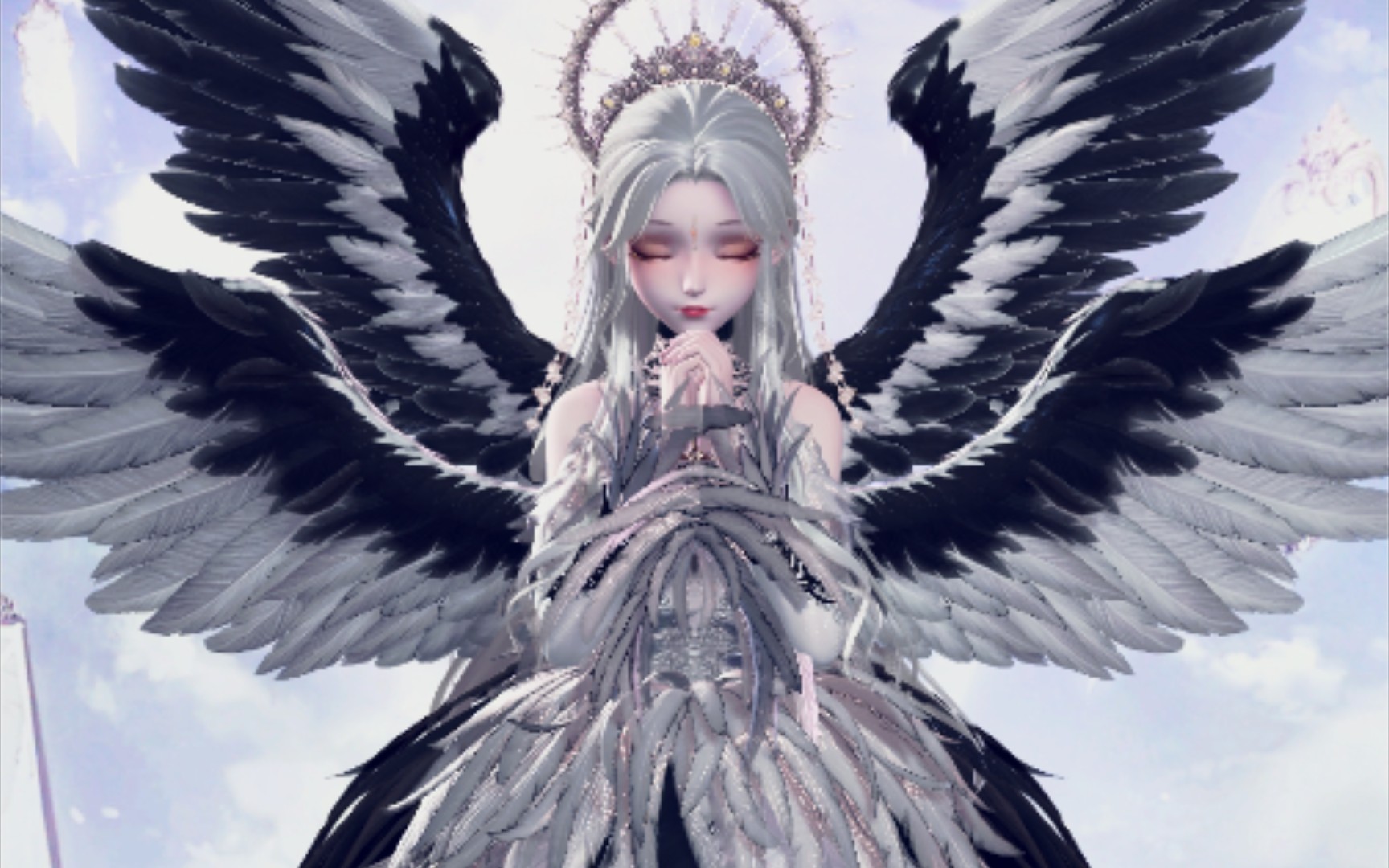 【闪耀暖暖】黑白天使叠叠乐录屏(我终于会啦!)内含语音教程