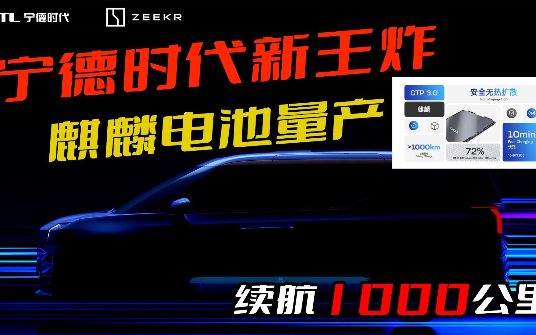 宁德时代麒麟电池量产,续航突破1000km,彻底解决续航焦虑吗?哔哩哔哩bilibili