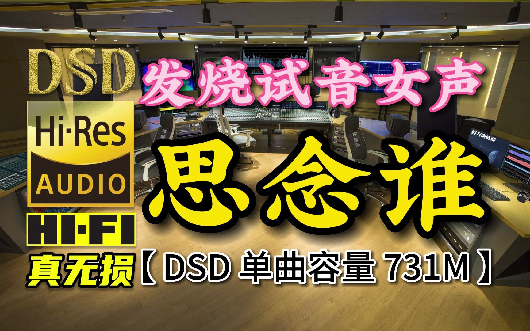 [图]极品发烧试音女声《思念谁》DSD完整版，单曲容量731M【30万首精选真正DSD无损HIFI音乐，百万调音师制作】