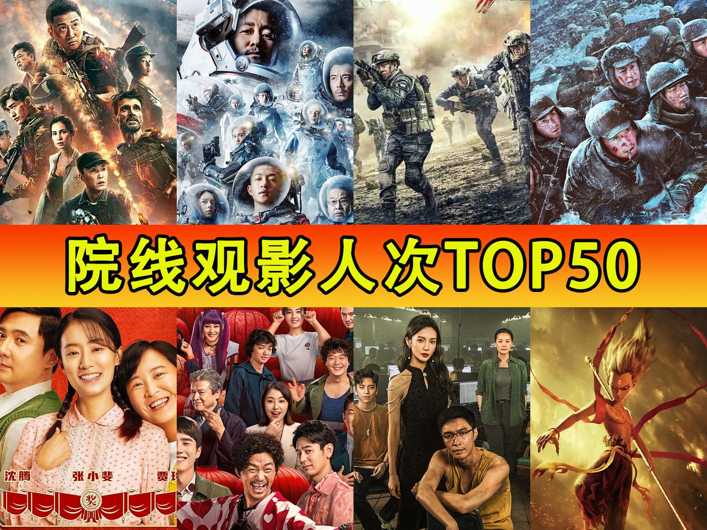 中国电影院线观影人次排行TOP50,前五院线成绩均突破一亿人次!哔哩哔哩bilibili