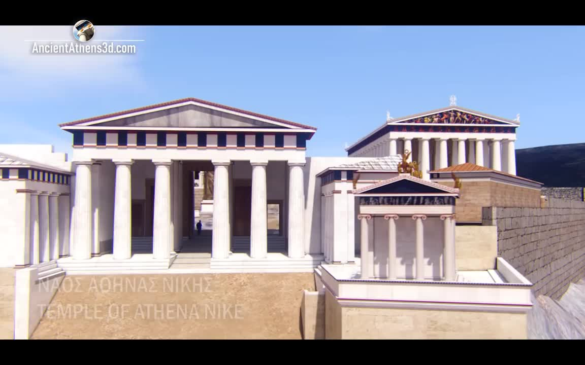 [图]【建筑学 3D】徜徉在古希腊黄金时代的雅典街巷中（公元前5世纪）/ by Ancient Athens 3D