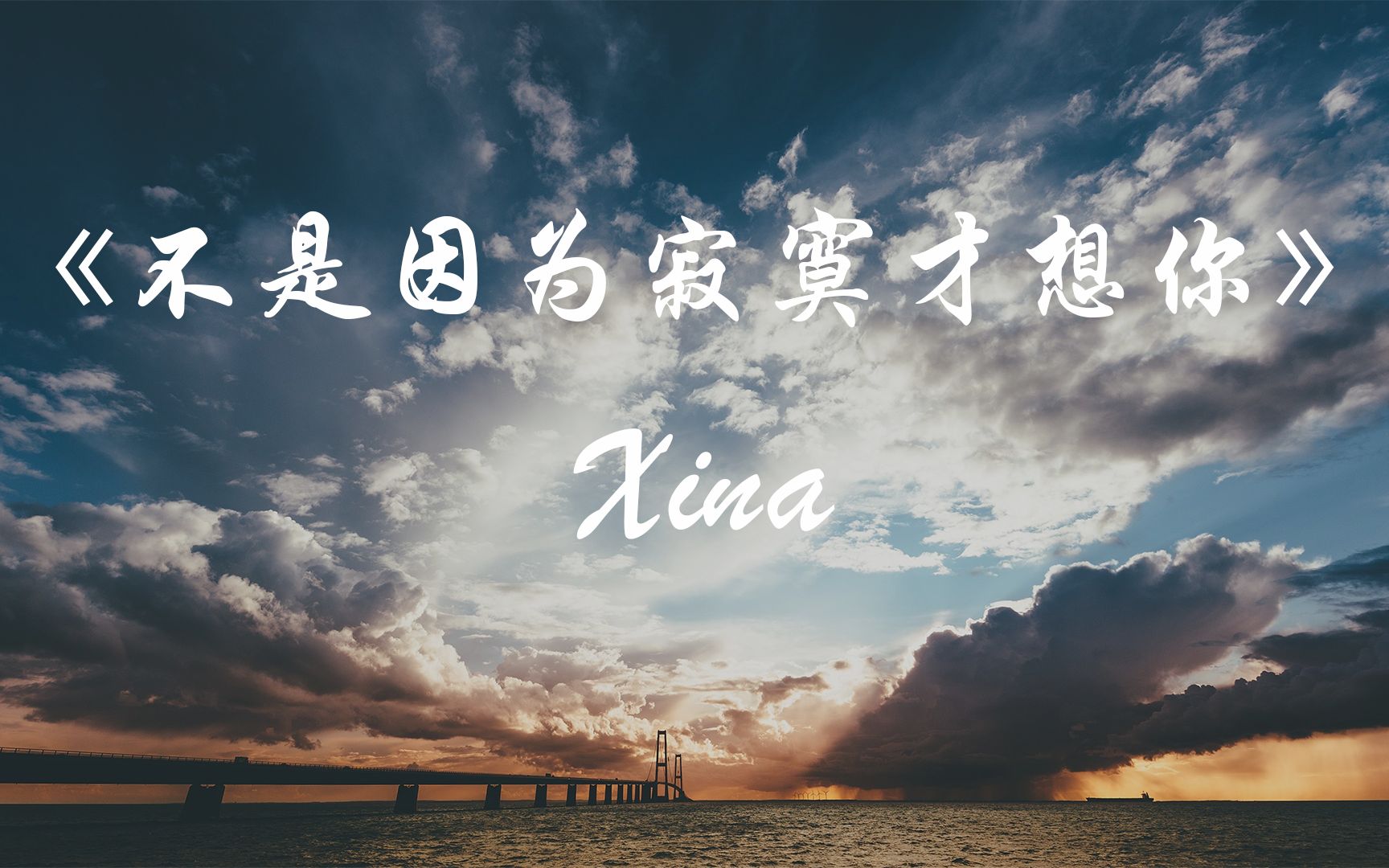 [图]《不是因为寂寞才想你》Xina【无损音质】