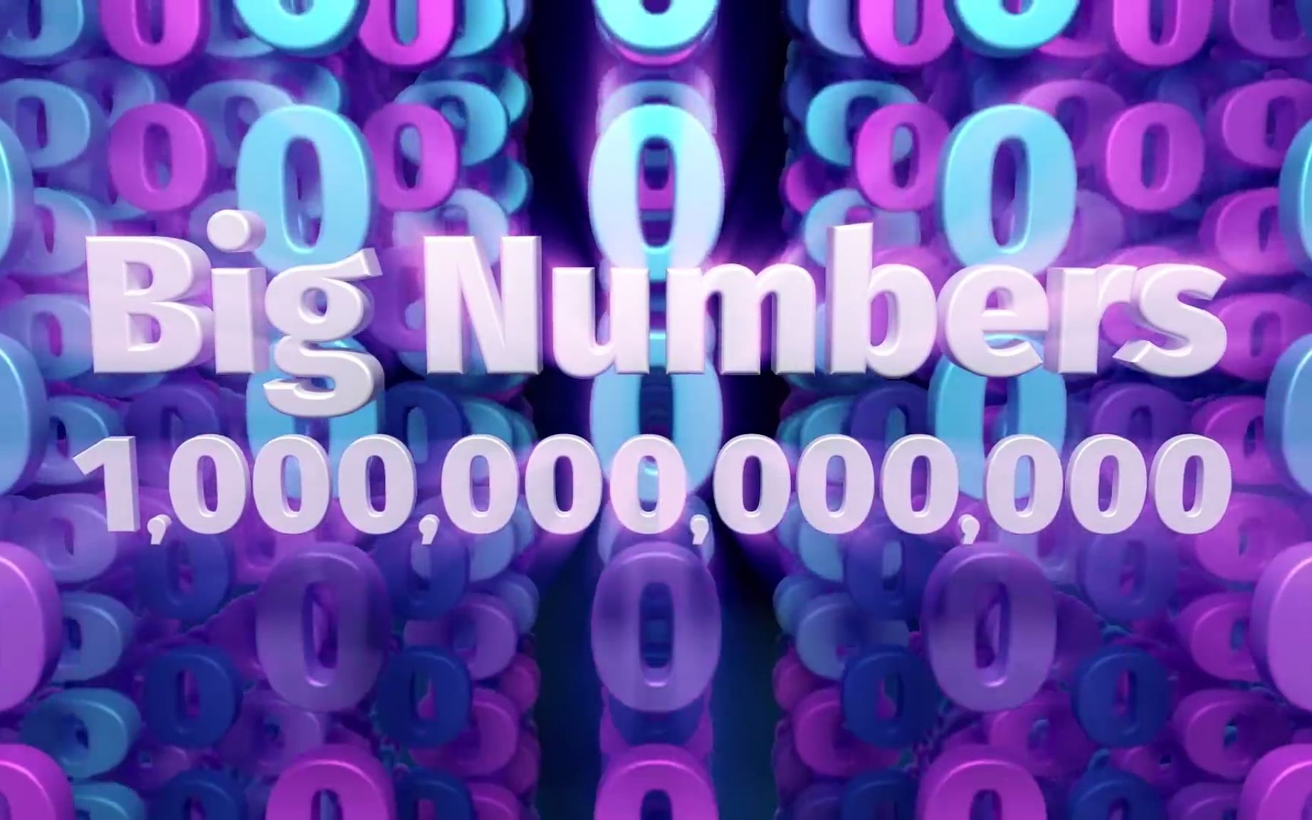 [图]Big Numbers Song To One Trillion 1000000000000 大数字 从一数到一万亿 十二个零哦 儿童少儿早教英语数学启蒙教育