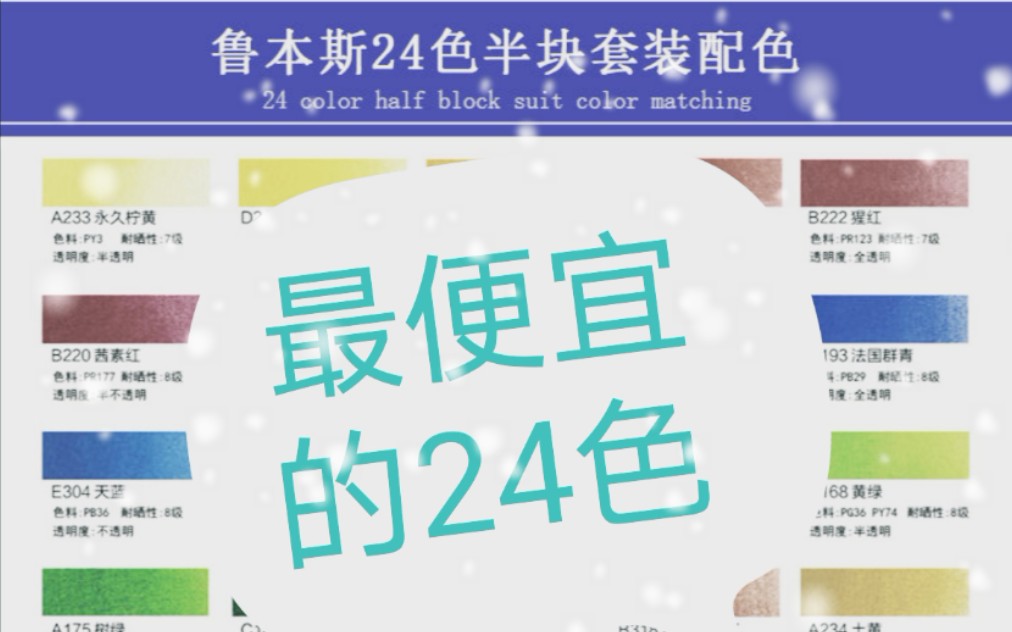 买水彩惹!全网最便宜的鲁本斯水彩哔哩哔哩bilibili