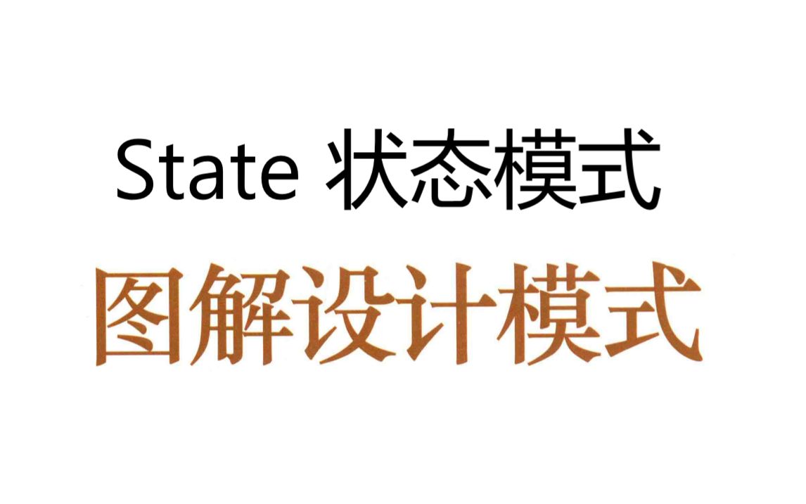 《图解设计模式》第十九章 State 状态模式哔哩哔哩bilibili