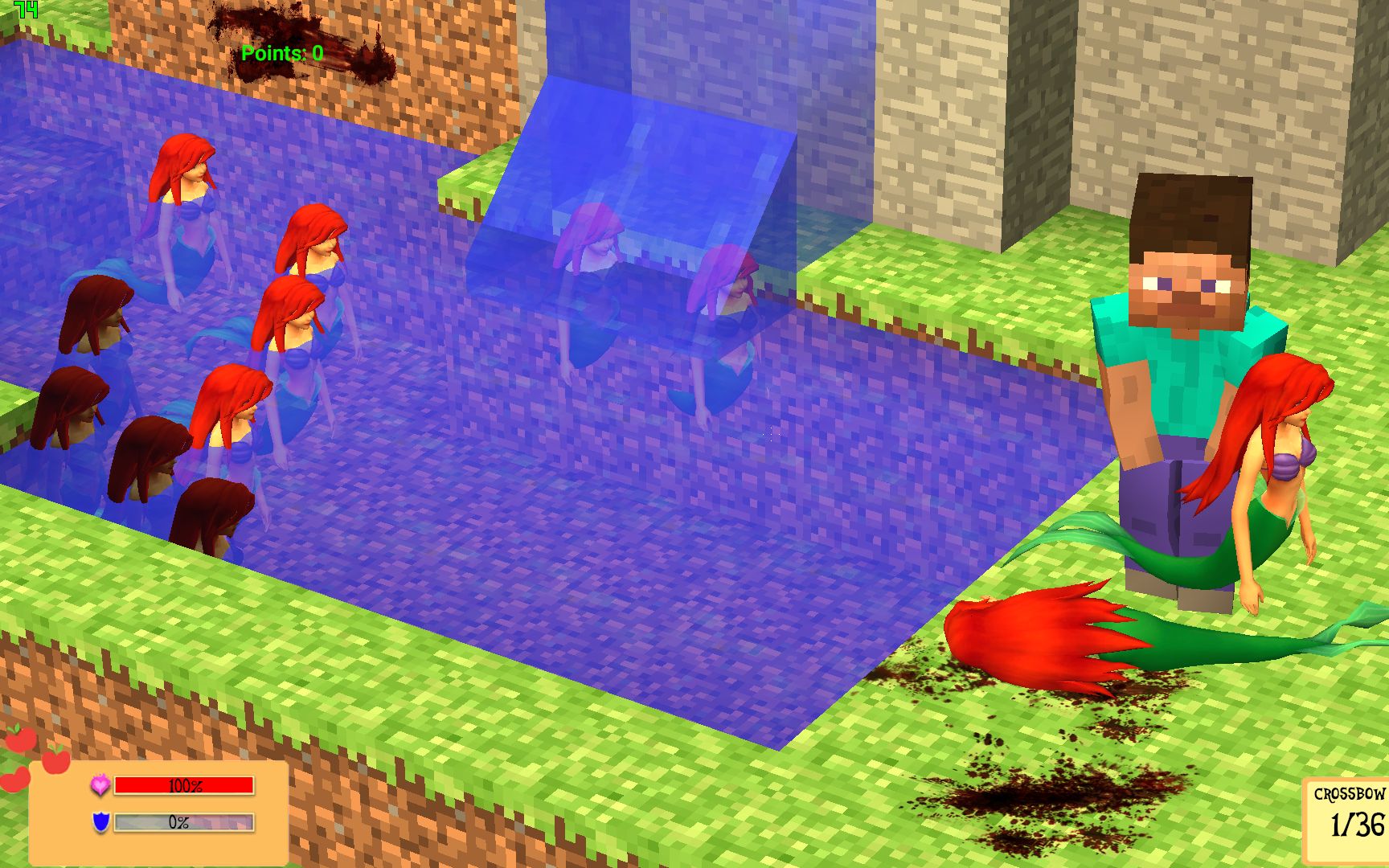 我的世界史蒂夫会救被二狗子抓来卖的美人鱼吗