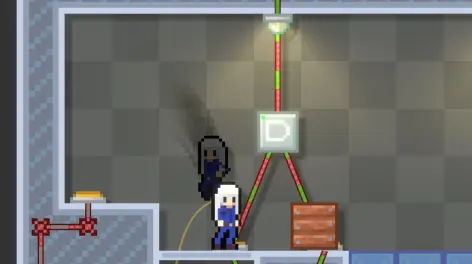 《我我我》是一款2d平台解密游戏,你将扮演一名电工妹——logik,你可