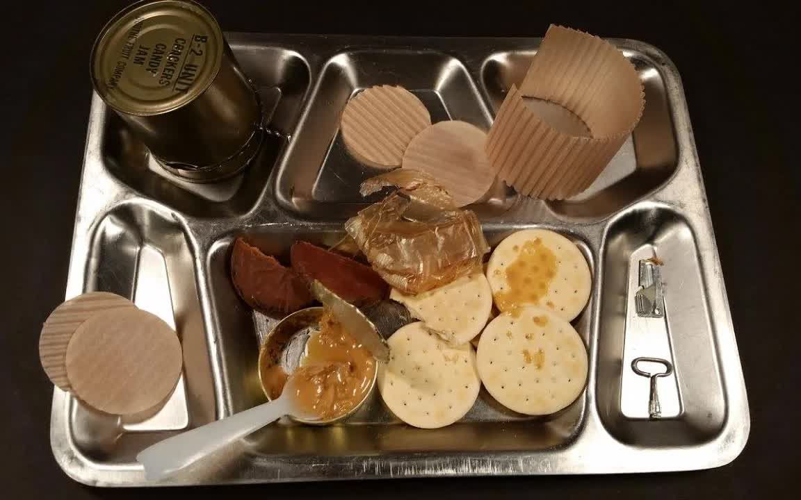 中字steve1989开罐试吃1955年朝鲜战争军粮mre