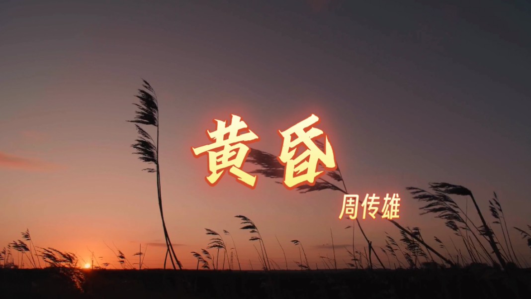 《黄昏》周传雄|黄昏再美终要黑夜