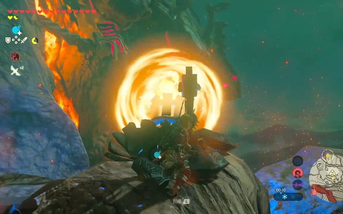 海拉鲁旅行日记塞尔达传说旷野之息火山大炮真好玩