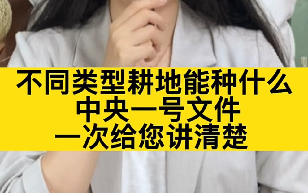 不同种类的耕地能种什么?中央一号文件一次给您讲清楚哔哩哔哩bilibili